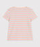 T-shirt donna Le Droit in cotone a righe bianco AVALANCHE/ MULTICO