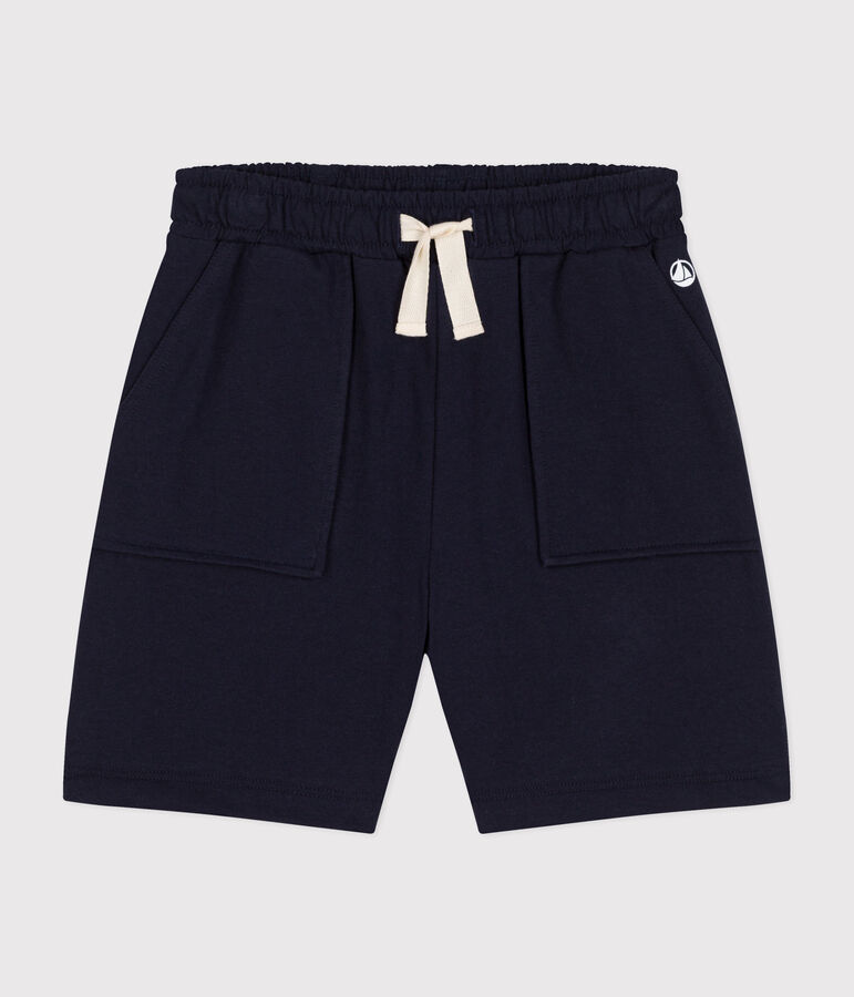Shorts in cotone bambino blu