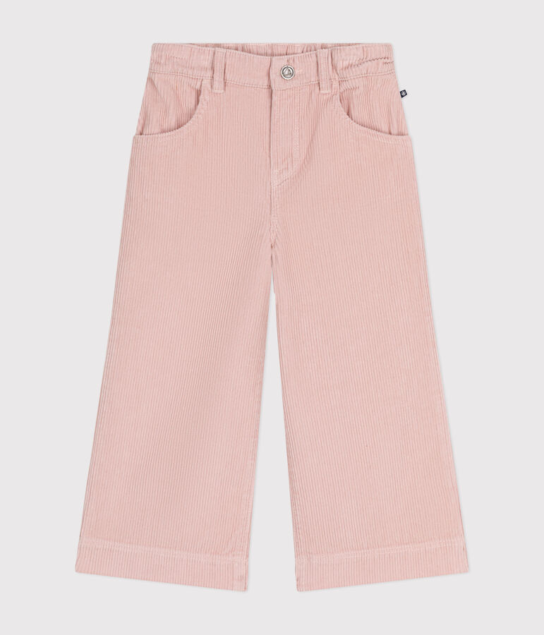 Pantaloni in velluto bambina rosa