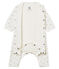 Bodyjama senza piedi bebè maschio a costina 1x1 fantasia bianco MARSHMALLOW/bianco MULTICO