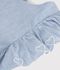 Abito senza maniche in cotone bambina blu