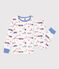 Pigiama fantasia Parigi bambino unisex in cotone bianco MARSHMALLOW/bianco MULTICO