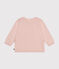 Cardigan bebè in tricot di cotone traforato rosa SALINE