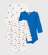 Set di body a maniche lunghe in cotone con stampa neonato