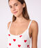 Nuisette in cotone Donna bianco/rosso