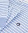Pigiama in spugna di cotone a righe donna blu/ecru