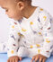 Pigiama senza piedini in cotone con stampa Parigi neonato bianco MARSHMALLOW/bianco MULTICO