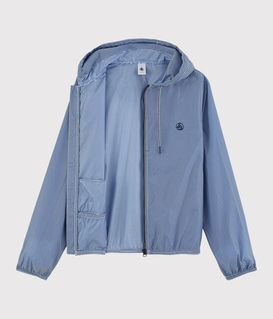 Giacchina antivento a righe Donna/Uomo blu SURF/bianco MARSHMALLOW