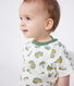 T-shirt a maniche corte in cotone con barche stampate neonato