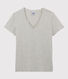 T-shirt LE DROIT in cotone con scollo a V Donna