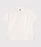 Blusa a maniche corte in cotone tinta unita bambina bianco ECUME
