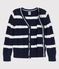 Cardigan in cotone bambino blu SMOKING/bianco MARSHMALLOW