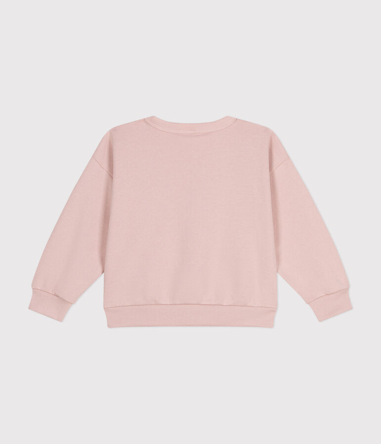 Maglia in tessuto felpato bambina rosa