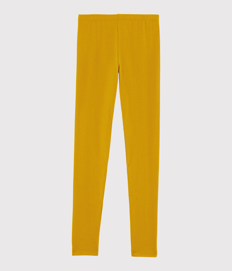 Leggings in jersey bambina giallo