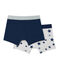 Lotto di 2 boxer per bambino in jersey stretch: con stampa + in tinta unita SPECIAL LOT 00