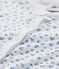 Tutina senza piedi bebè bambina bianco ECUME/blu BLEU