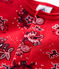 Cardigan in molleton bebè femmina con motivo a bandana rosso TERKUIT/bianco MULTICO