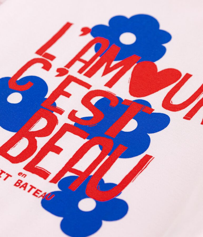 T-shirt a maniche corte in cotone bambina rosa