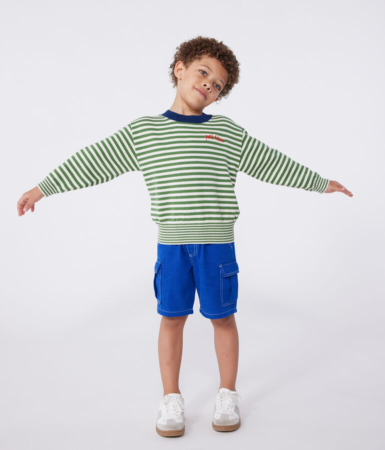 Bermuda cargo in cotone bambino blu