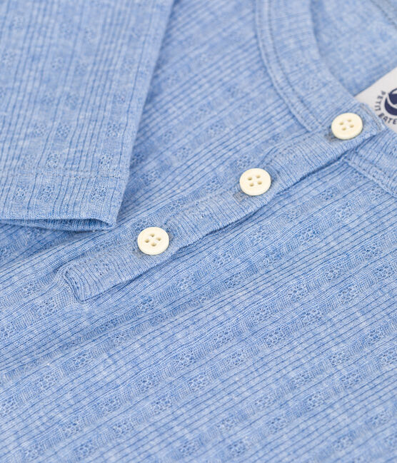 T-shirt in cotone bambina blu SKY CHINE