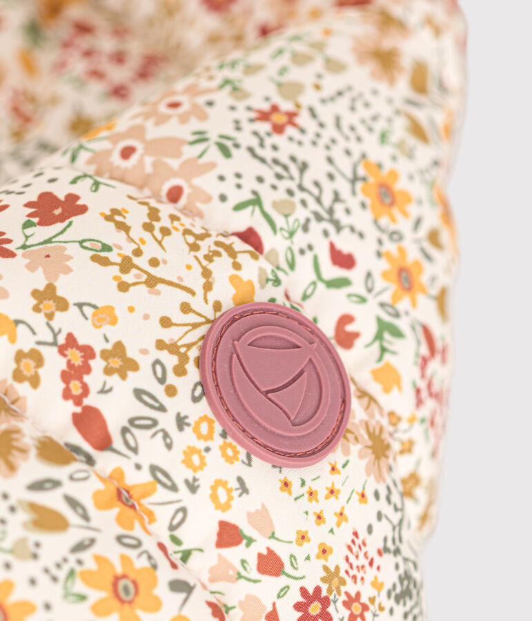 Piumino con cappuccio e stampa neonato bianco AVALANCHE/ MULTICO