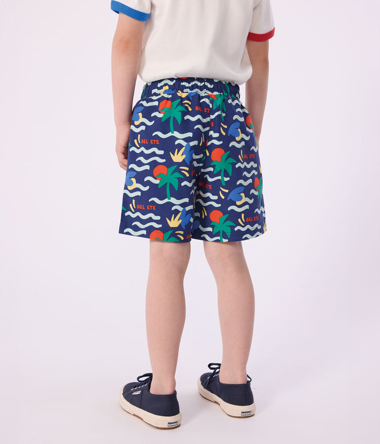 Shorts da mare bambino con stampa blu/multicolore