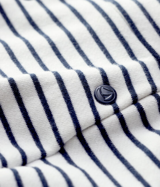 Short in cotone bebè. bianco MARSHMALLOW/blu SMOKING