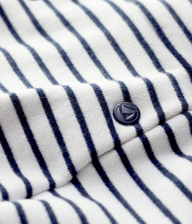 Short in cotone beb&egrave;. bianco/blu