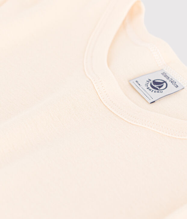 T-shirt a maniche lunghe in cotone ecru
