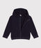 Felpa con zip e cappuccio bambino blu SMOKING