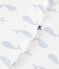 Sacco nanna in cotone con balena stampata neonato TOG 3 bianco/blu