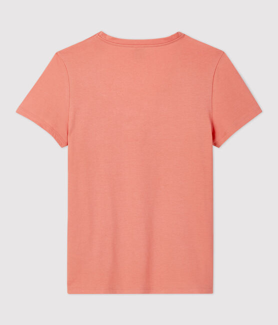 T-shirt TAGLIO REGULAR scollo a V in cotone bio Donna rosa PAPAYE