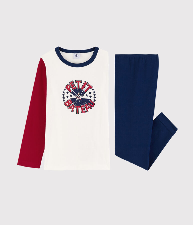 Pigiama bambino in cotone blu/multicolore