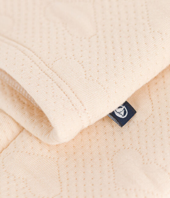 Cardigan in tubique bambina ecru AVALANCHE