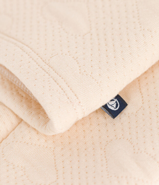 Cardigan in tubique bambina ecru