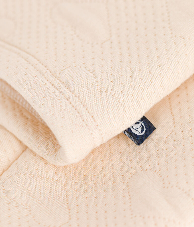 Cardigan in tubique bambina ecru