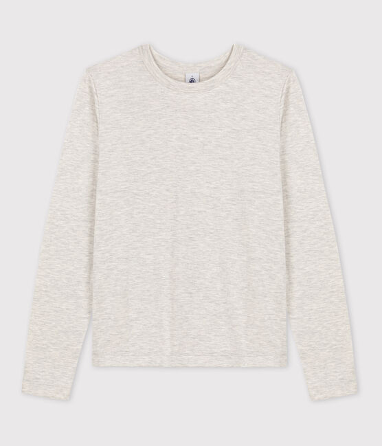 T-shirt L'ICONIQUE girocollo in cotone caldo Donna grigio BELUGA CHINE