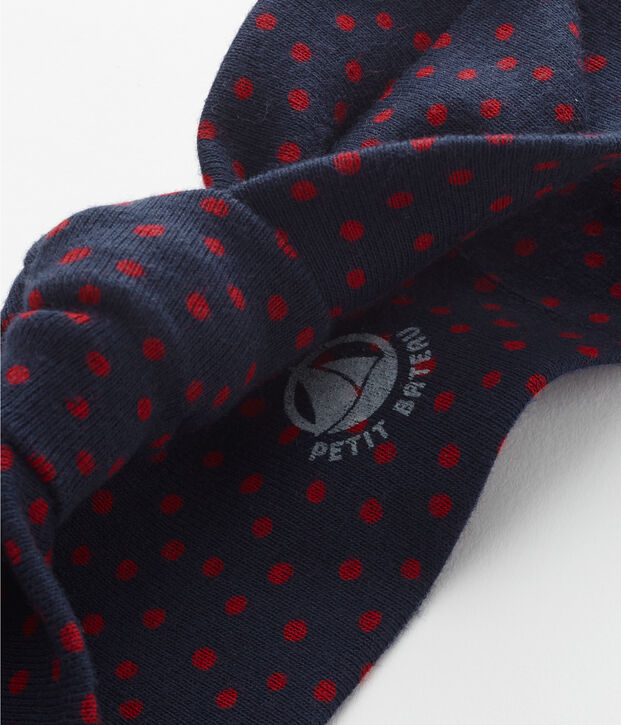 Fascia per capelli bambina con fiocco blu/rosso