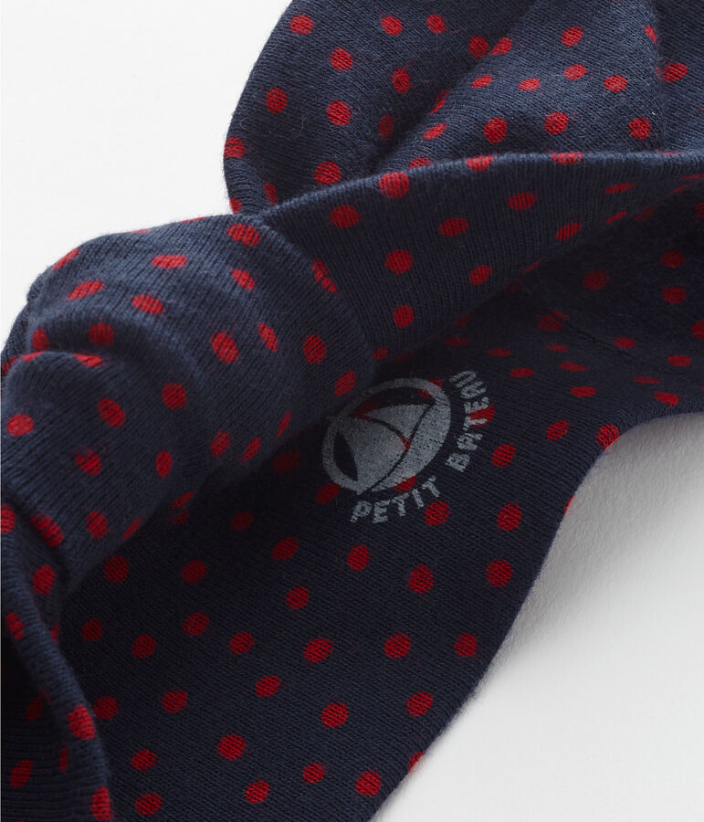 Fascia per capelli bambina con fiocco blu/rosso