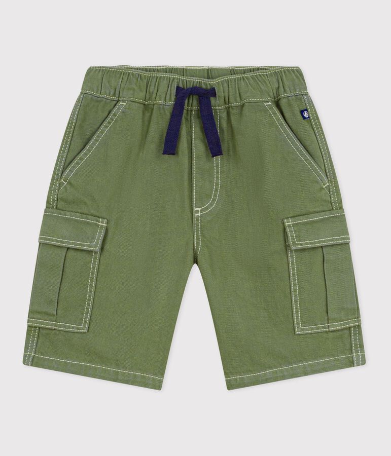 Bermuda cargo in cotone bambino verde OLIVINE