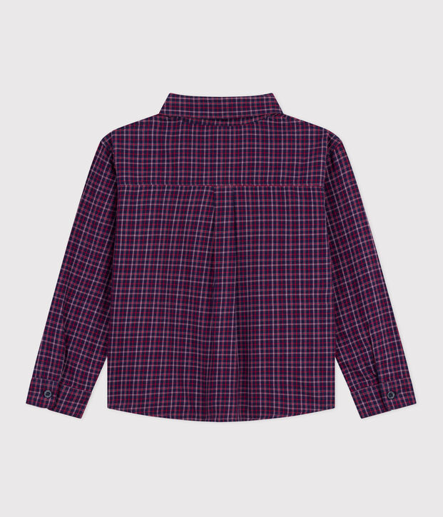 Camicia in flanella a quadri bambino blu/multicolore