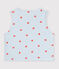 Cardigan senza maniche double face in cotone con stampa a cuori neonato bianco/multicolore