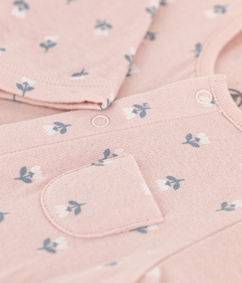 Tutina lunga beb&egrave; in tubique rosa/multicolore