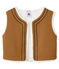 Gilet smanicato per bambina marrone BRINDILLE