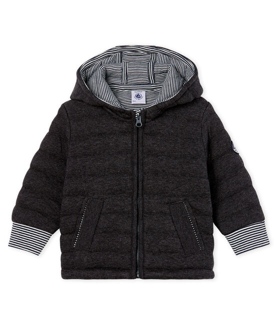 Piumino con zip bebè maschio in tubique trapuntato grigio CITY CHINE
