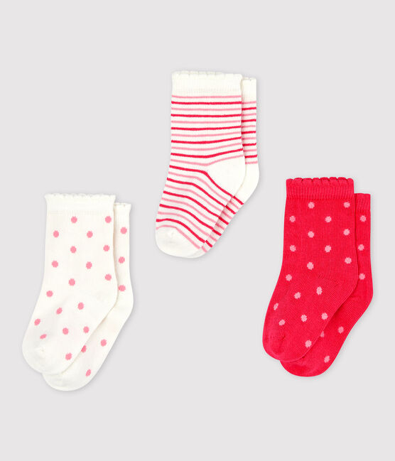 Confezione da 3 paia di calzini con motivi bebè femmina variante 1