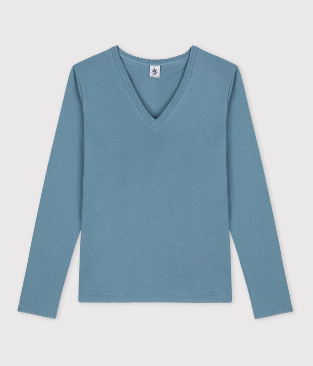 T-shirt L'ICONIQUE cocotte in cotone donna blu