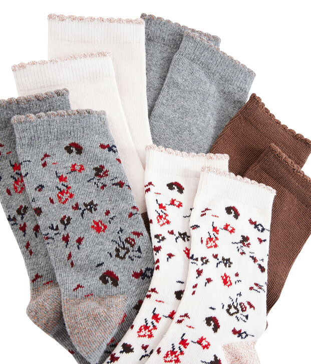 Confezione da 5 paia di calzini bambina multicolore
