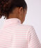 Dolcevita in cotone a righe bambina rosa/rosa