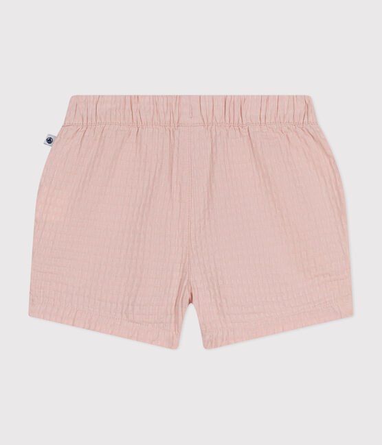 Shorts in tessuto operato bebè rosa SALINE
